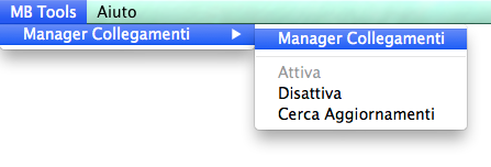 menu - manager collegamenti