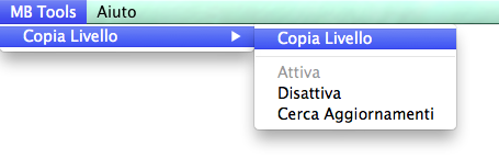 menu copia livello